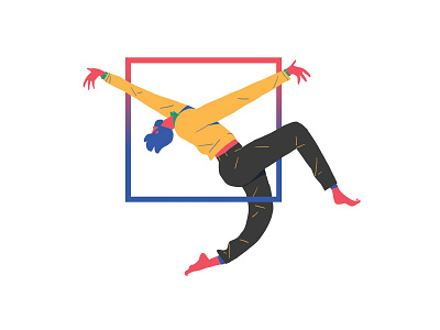 CORPS CADRÉS 06 body character color colorful dance dance music design explosure illustration joyful jump music