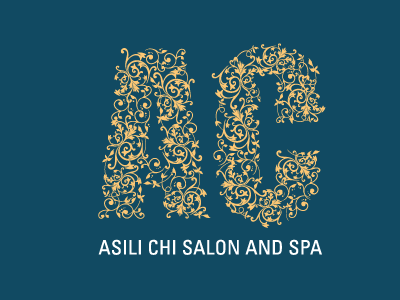 Asili Chi Salon and Spa 2 color branding icon identity illustration logo vector
