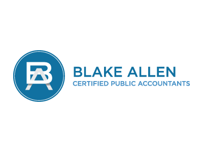 Blake Allen CPAs Horizontal branding icon identity illustration logo vector