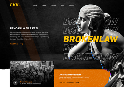 Landing page government protest branding design graphic design ui w