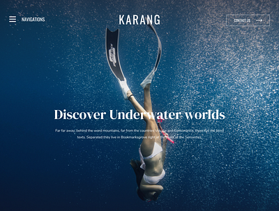 Deep Sea adventure #KARANG design graphic design landing page ui web web design website