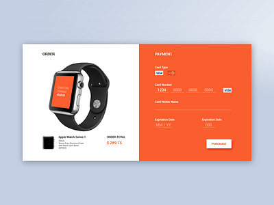 002_Credit Card Checkout apple devices apple watch checkout checkout form dailyui dailyui 002 payment ui web web design