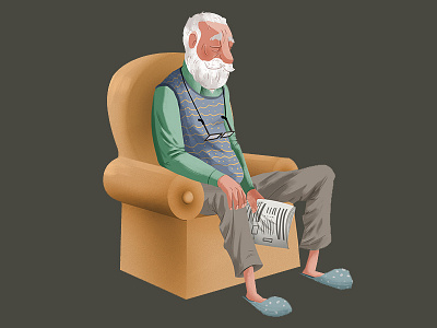 Grandpa art artwork character character design digital art grandpa illustration old