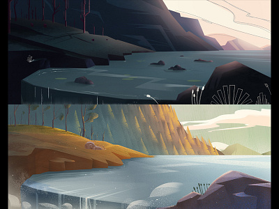 Doodling Tests animation art artwork background conceptart digitalart game illustration landscape nature