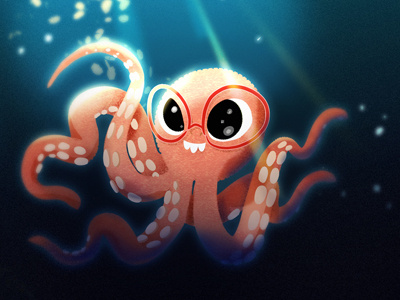 Octo animal art artwork background conceptart digitalart game illustration landscape nature octopus underwater