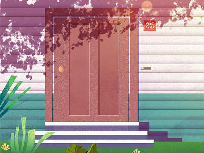 Door-Detail art artwork background conceptart digitalart door drawing green illustration layout light nature