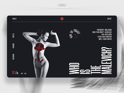 Concept design of photography portfolio art minimal nude photography style typography ui ux web website