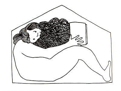 Staying inside: Books black and white body book character character design coronavirus covid19 daily doodle drawing girl hair home house illustration isolation line quarantine reading sketch