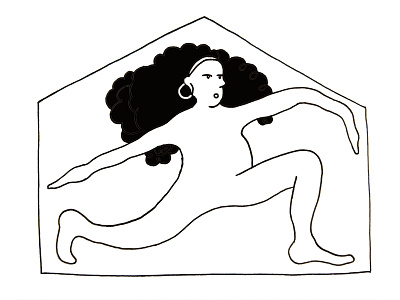 Staying inside: working out black and white body coronavirus covid19 daily doodle drawing girl girl character hair house illustration isolation line quarantine simple sketch stay home workout yoga