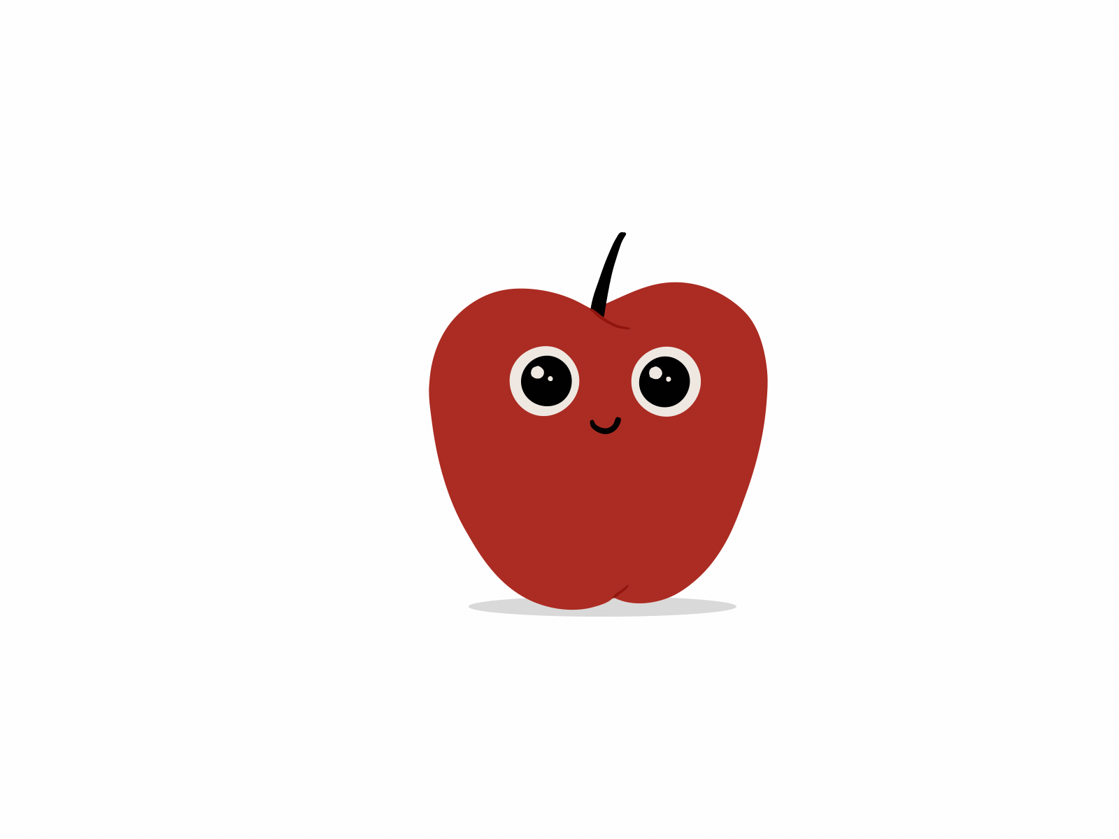 Death of an apple 2d animation apple bite character design gif illustration