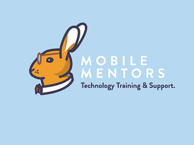 Mobile Mentors Final animal blue bowtie coaching ears glasses mobile rabbit smart tech