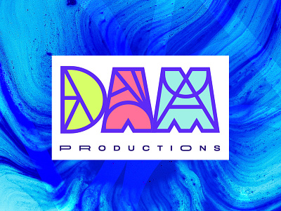 DAM Productions brand dam damn dj initials logo logo design production record label
