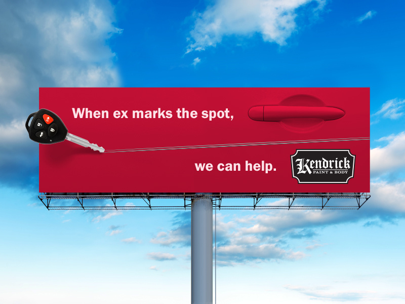 When Ex Marks the Spot scratch outdoor car ad advertisement advertising key billboard body shop
