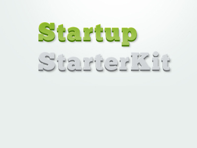 Startup Starter Kit book logo startup typography