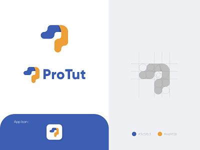 ProTut Logo abstract abstract design app brand brand design branding icon identity illustration logo logo design profesional logo tutorial vector
