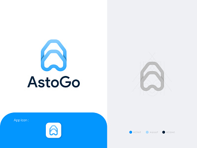 AstoGo Logo abstract astro brand brand design brand identity branding clean design go identity logo vector