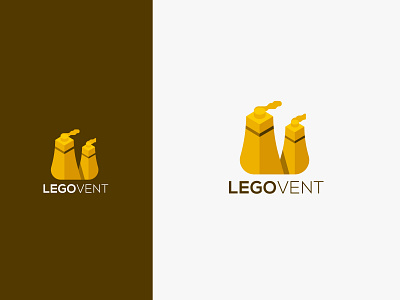 LegoVent brand brand design branding chimney design icon lego logo smoke stack vector vent