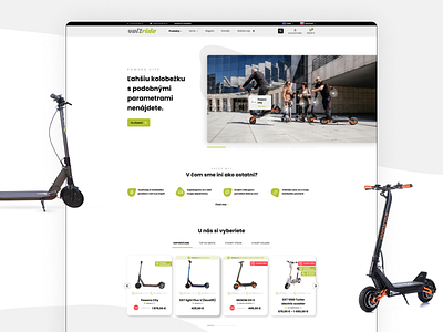 Voltride e-shop branding colors design e commerce e shop emobility eshop minimalist product product page scooter shop ui ux web website