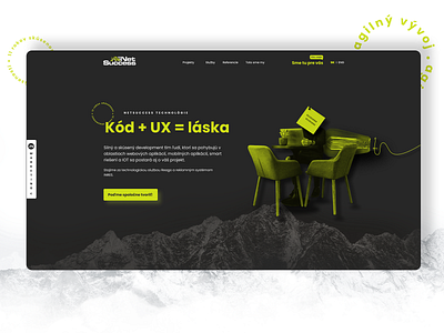 Netsuccess website agency branding code design duotone minimalist photomontage portfolio portfolio website presentation tech technology typography ui ux web website