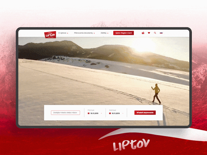 Visit Liptov color design minimalist nature presentation region regional slovakia snow ui ux video visit slovakia web website