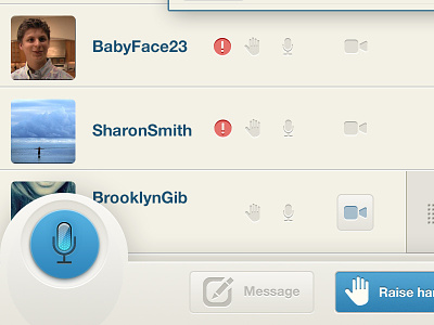 Paltalk Chatroom button chat chat room drag and drop ipad mic ui video