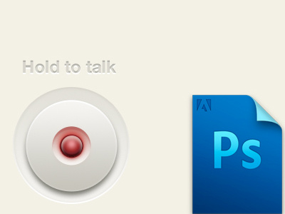 Freebie PSD: Hold to talk Button