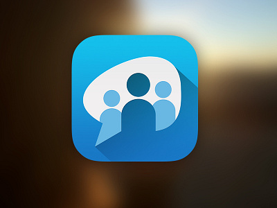 Paltalk blue blur chat flat icon message people talk video