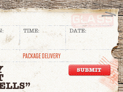 Shipping site app button mail paper print texture vintage website wood