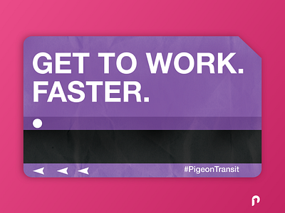 Promotional flyer for the Transit app Pigeon design flyer designs marketing campaign mta transit