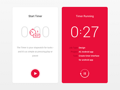 Timer Onboarding application color flat icon ios mobile ui ux