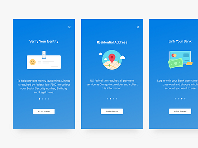 Welcome Onboarding Add Bank application color design flat icon icons illustration ios mobile ui ux