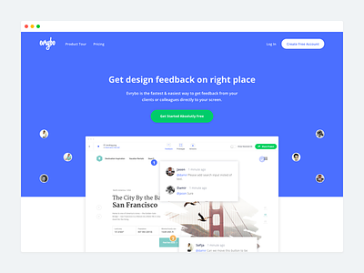 Evrybo Landing page collaboration design icons illustration landing page product share ui ux web