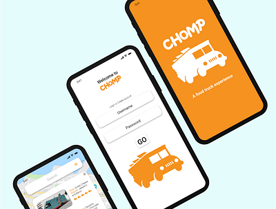 Chomp: A Food Truck Experience app branding design logo ux vector