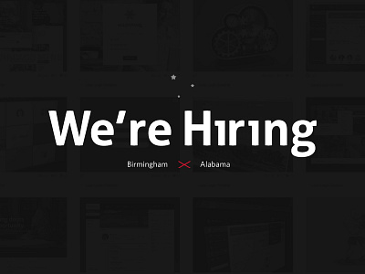 We Are Hiring al birmingham brand creative hire hiring interactive logo web web design