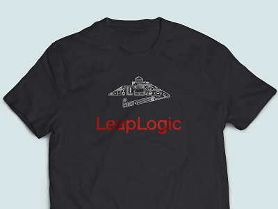 Leap Logic Swag brand illustration internal logo plane shirt swag tshirt