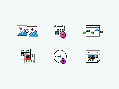 Data Conversion Icons banking conversion data icons illustration legacy line art offset