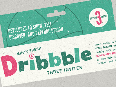 3 Minty Fresh Dribbble Invites