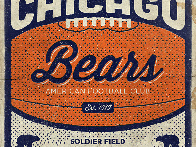 Vintage Chicago Bears bears chicago distress football nfl retro texture vintage