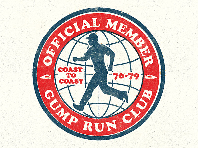 Gump Run Club badge gump patch retro run vintage