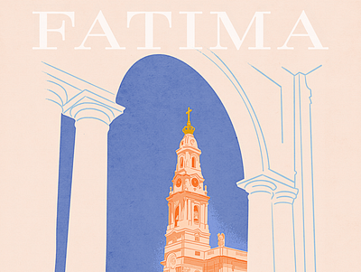 Fatima Travel Poster catholic fatima mary pilgrimage portugal poster series print travel