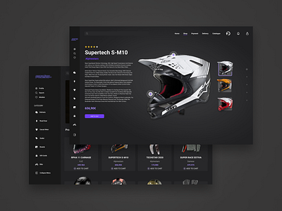 Ecommerce UI Concept - Motorbike Accesories Shop branding design desktop ui webdesing