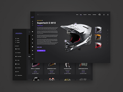 Ecommerce UI Concept - Motorbike Accesories Shop