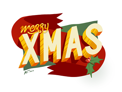 Merry Christmas! 2019 calligraphy christmas christmas card design illustration merry christmas merry xmas merrychristmas new year 2019 new year eve type typography xmas xmas card
