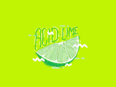 Acid Lime artwork calligraphy design fruit illustration ipad pro lime procreate type typography