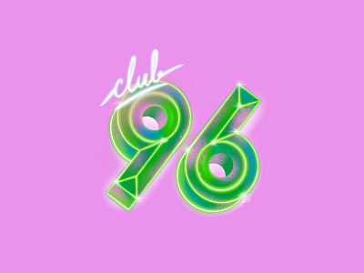 Club 96 artwork calligraphy club 96 cute design illustration procreate rupaul rupauls drag race type typography