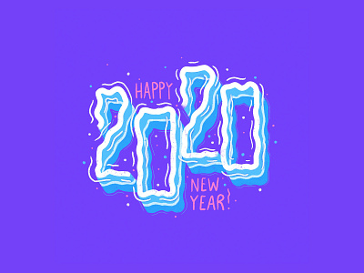 2020! 2020 artwork calligraphy digital art drawing illustration letters new year new years procreate typography