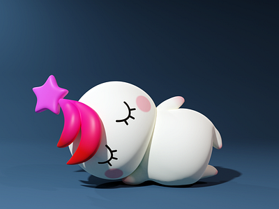 Yumemin - Sleeping blender3d character