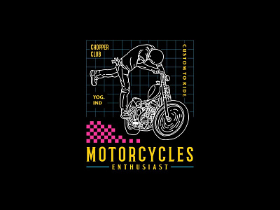 Motorcycle Enthusiast artwork branding chopper design handmade illustration logo motorcycles vector