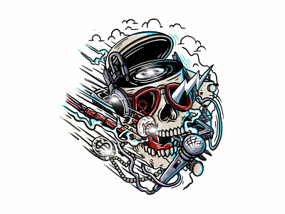Festival artwork branding clothing design graphic design icon illustration music sketch skull
