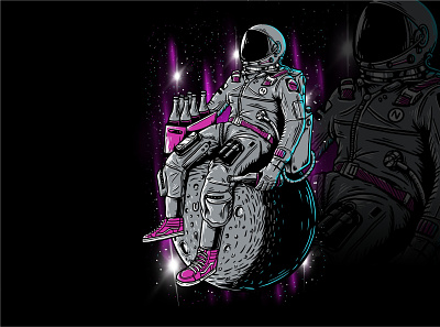 stay relax artwork astronaut branding clothing design galaxy graphicdesign handmade illustration logo space